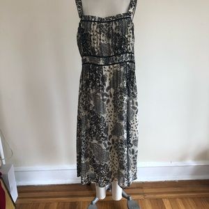 Milkmaid style paisley dress